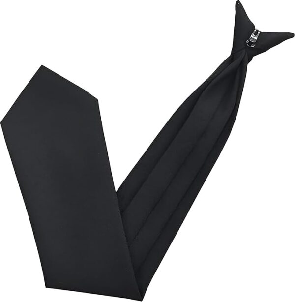 Black Security Clip On Tie - Image 3