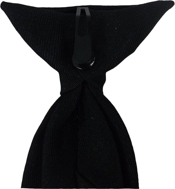 Black Security Clip On Tie