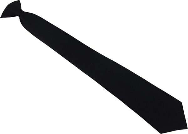 Black Security Clip On Tie - Image 2