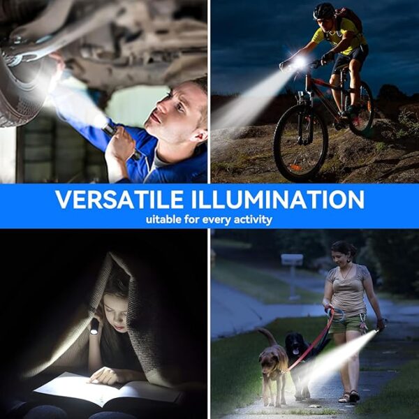 GEARLITE 3500LM Rechargeable LED Torch – Zoom Focus, Clip-On, IP65 Waterproof - Image 3