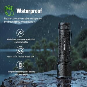 GEARLITE 3500LM Rechargeable LED Torch – Zoom Focus, Clip-On, IP65 Waterproof